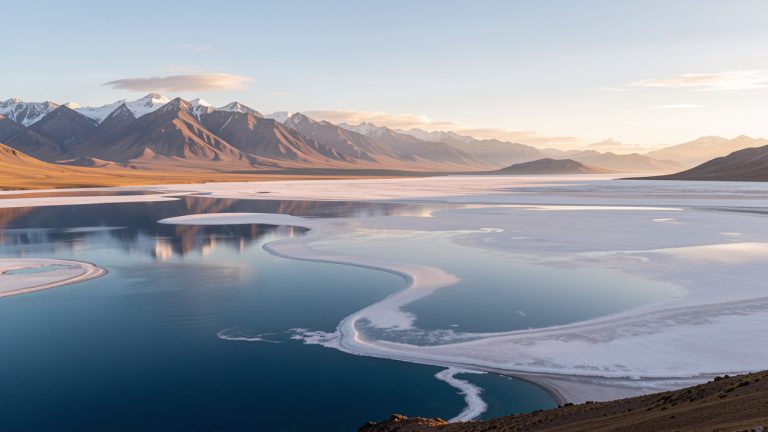 Paysages emblématiques de Bolivie réunissant La Paz, le lac Titicaca et les étendues blanches du salar d’Uyuni dans une ambiance paisible.